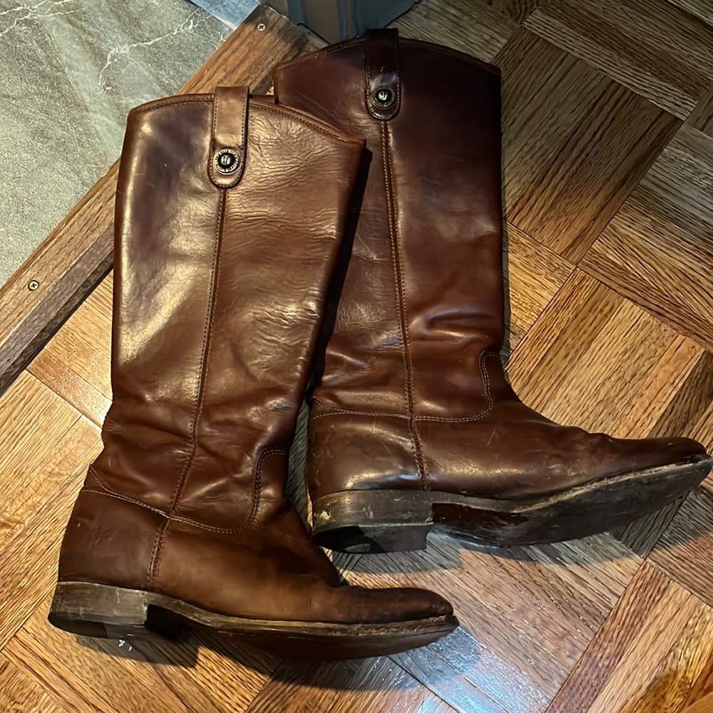 Frye Cognac Leather Riding Boots